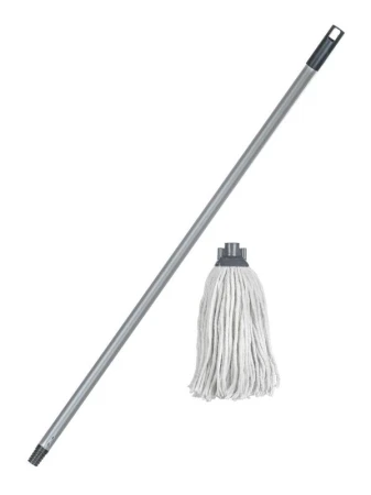 BRILANZ Mop s tyčí provázky BA 160g/120cm závit hrubý BRILANZ Mop s tyčí provázky BA 160g/120cm závit hrubý