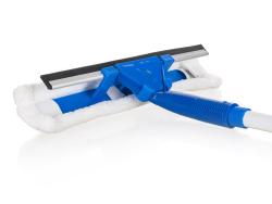 BRILANZ Stěrka na okna mikrovlákno + guma 25cm, telekop.tyč 75-150cm