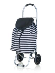 BRILANZ Taška nákupní 30l, nosnost 25kg, PRUHY BÍ/ČER