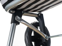 BRILANZ Taška nákupní 30l, nosnost 25kg, PRUHY BÍ/ČER