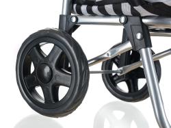 BRILANZ Taška nákupní 30l, nosnost 25kg, PRUHY BÍ/ČER