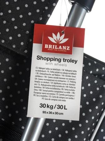 BRILANZ Taška nákupní CARRIE 30l, nosnost 30kg, PUNTÍKY ŠE