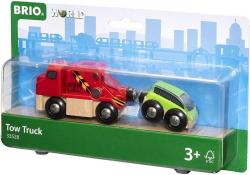 Brio DŘEVO Odtahová služba herní set kamion + osobní vozidlo 33528