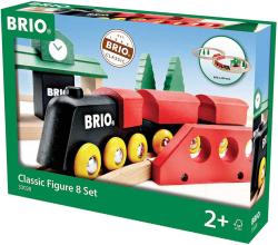 Brio DŘEVO Baby vláčkodráha osmička Classic set s doplňky 22ks