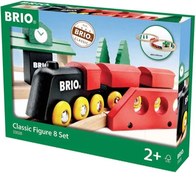 Brio DREVO Baby vláčiková dráha osmička Classic set s doplnkami 22ks