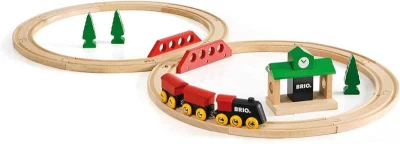 Brio DREVO Baby vláčiková dráha osmička Classic set s doplnkami 22ks