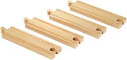Brio DŘEVO Kolej rovná střední set 4ks doplněk k vláčkodráze