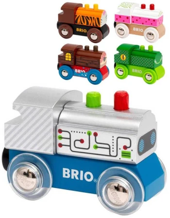 Brio DŘEVO Lokomotiva 5 druhů (dřevěná hračka) Brio DŘEVO Lokomotiva 5 druhů (dřevěná hračka)