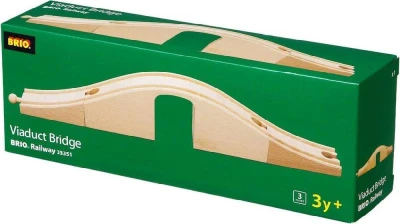 Brio DŘEVO Most s podjezdem příslušenství k vláčkodráze (dřevěná hračka)