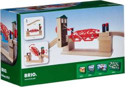 Brio DŘEVO Set most železniční s výtahem + 2 koleje rozšíření k vláčkodráze