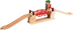 Brio DŘEVO Set most železniční s výtahem + 2 koleje rozšíření k vláčkodráze