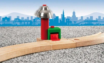 Brio DŘEVO Signalizace magnetická zvuková příslušenství k vláčkodráze