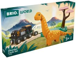 Brio DŘEVO Vláček dráha Dino kruhová set vláčkodráha s dinosaurem