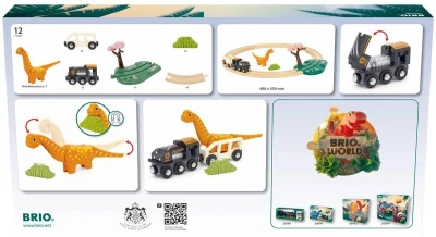 Brio DŘEVO Vláček dráha Dino kruhová set vláčkodráha s dinosaurem