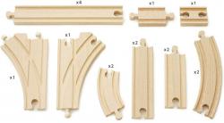 Brio DŘEVO Zatáčka dlouhá oblouk set 16ks koleje doplněk k vláčkodráze