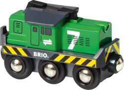 Brio Lokomotiva elektrická nákladní vláček na baterie Světlo kov
