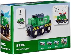 Brio Lokomotiva elektrická nákladní vláček na baterie Světlo kov