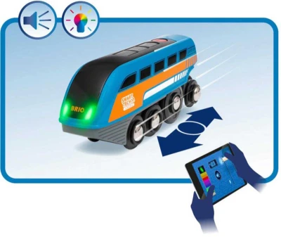 Brio Lokomotiva nahrávací Smart Tech Sound na baterie Světlo Zvuk REC