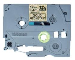 Brother - TZe-MPGG31 páska se zlatými geometrickými vzory / černá (12mm, 4m) Brother - TZe-MPGG31 páska se zlatými geometrickými vzory / černá (12mm, 4m)