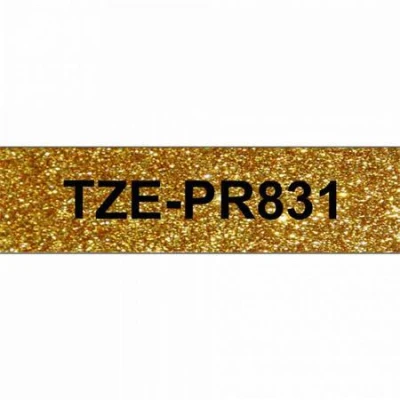 Brother - TZe-PR831 černá / zlatá (12mm, 8m,)