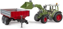 Bruder 02182 Traktor Fendt Vario 211 s nakladačem + přívěs model 1:16