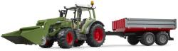 Bruder 02182 Traktor Fendt Vario 211 s nakladačem + přívěs model 1:16