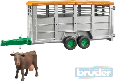 Bruder 02227 (2227) Auto přepravník na zvířata set s figurkou kráva model 1:16 plast Bruder 02227 (2227) Auto přepravník na zvířata set s figurkou kráva model 1:16 plast