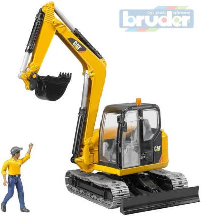 Bruder 02466 (2466) Minibager Caterpillar pásový funkčný model 1:16 s figúrkou plast Bruder 02466 (2466) Minibager Caterpillar pásový funkčný model 1:16 s figúrkou plast