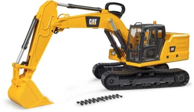 Bruder 02483 Model pásový bagr Caterpillar žltý stavebný stroj Bruder 02483 Model pásový bagr Caterpillar žltý stavebný stroj