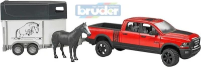 Bruder 02501 (2501) Set auto terénní džíp RAM s přepravníkem a koněm model 1:16 Bruder 02501 (2501) Set auto terénní džíp RAM s přepravníkem a koněm model 1:16