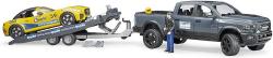Bruder 02504 RAM Roadster Racing Team set odtahovka se sporťákem a figurkou