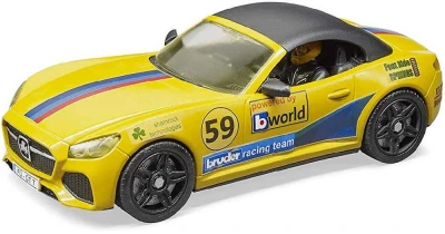 Bruder 02504 RAM Roadster Racing Team set odtahovka se sporťákem a figurkou