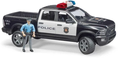 Bruder 02505 Auto polícia Dodge RAM 2500 s figúrkou na batérie Svetlo Zvuk