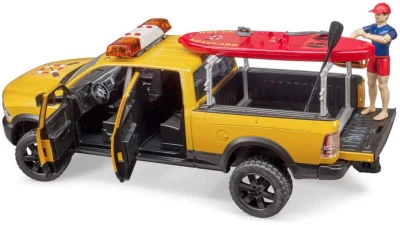Bruder 02506 Auto RAM 2500 Power Wagon pobrežná stráž na batérie Svetlo Zvuk