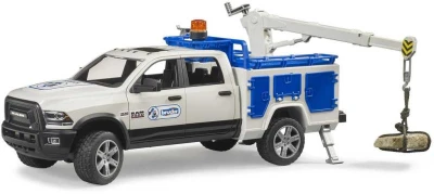 Bruder 02509 Auto RAM 2500 servisní vůz s otočným ramenem a majákem