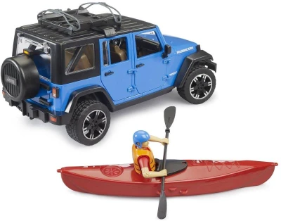 Bruder 02529 Auto Jeep Wrangler Rubicon Unlimited s kajakem model 1:16 plast