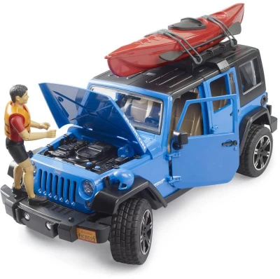 Bruder 02529 Auto Jeep Wrangler Rubicon Unlimited s kajakem model 1:16 plast