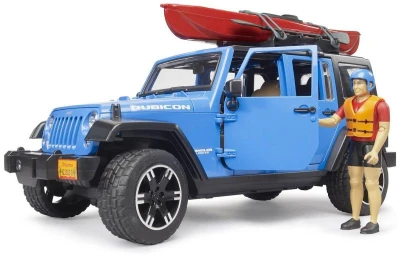 Bruder 02529 Auto Jeep Wrangler Rubicon Unlimited s kajakem model 1:16 plast