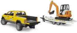Bruder 02546 RAM Auto terénní servisní set s minibagrem a přívěsem