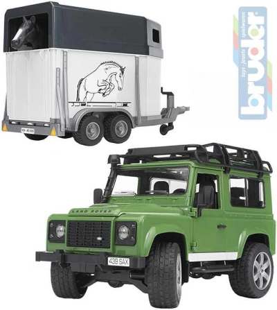 Bruder 02592 (2592) Auto Land Rover přepravní s koněm Bruder 02592 (2592) Auto Land Rover přepravní s koněm