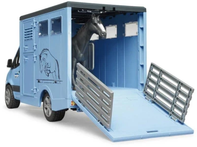 Bruder 02674 Auto Mercedes Benz Sprinter přeprava zvířat se s koněm