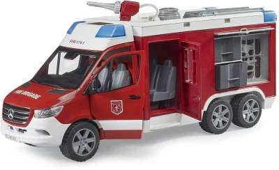 Bruder 02680 Auto MB Sprinter hasičský vůz funkční model na baterie Světlo Zvuk