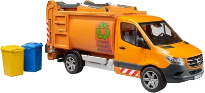 Bruder 02682 Auto popelářský vůz Mercedes-Benz Sprinter s popelnicemi