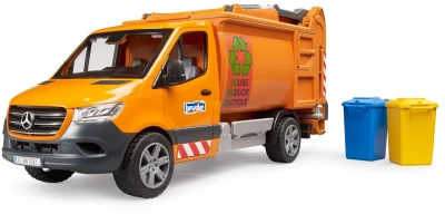 Bruder 02682 Auto popelářský vůz Mercedes-Benz Sprinter s popelnicemi
