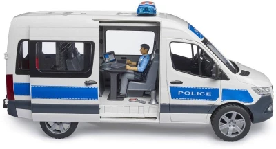 Bruder 02683 Auto MB Sprinter dodávka Policie model 1:16 na baterie Světlo Zvuk
