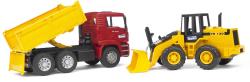 Bruder 02752 Auto MAN TGA nákladní sklápěčka + čelní nakladač FR130 plast