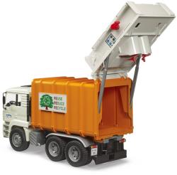 Bruder 02772 Auto MAN TGA popeláři bílo-oranžové funkční model 1:16 plast