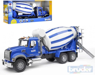 Bruder 02814 (2814) Nákladní auto Mack Granite - domíchávač betonu modrý Bruder 02814 (2814) Nákladní auto Mack Granite - domíchávač betonu modrý
