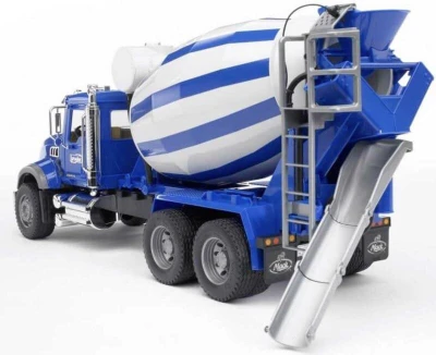 Bruder 02814 (2814) Nákladní auto Mack Granite - domíchávač betonu modrý