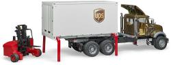 Bruder 02828 Auto Mack Granite UPS přeprava peněz set s vozíkem a paletami